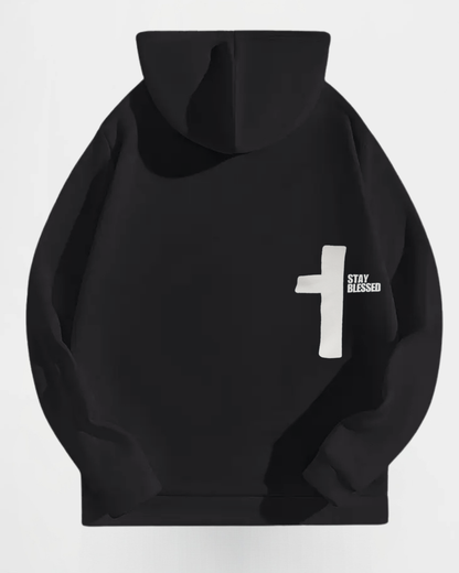 "Blessed By God" Hoodie in Black