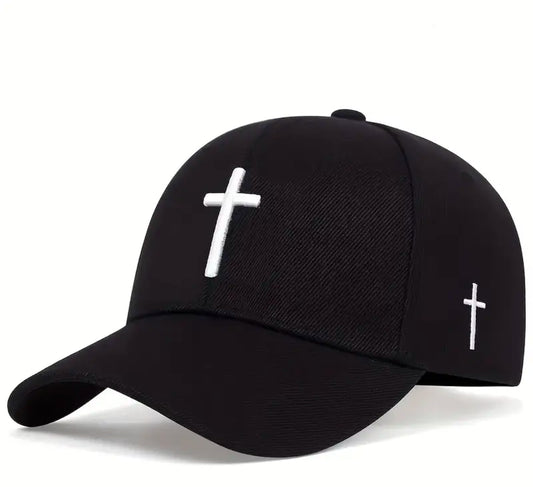 Embroidered Cross Baseball Cap