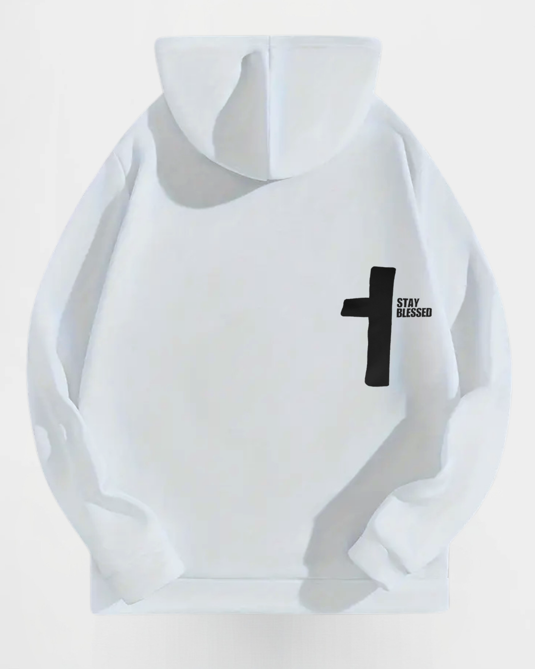 "Blessed By God" Hoodie in White