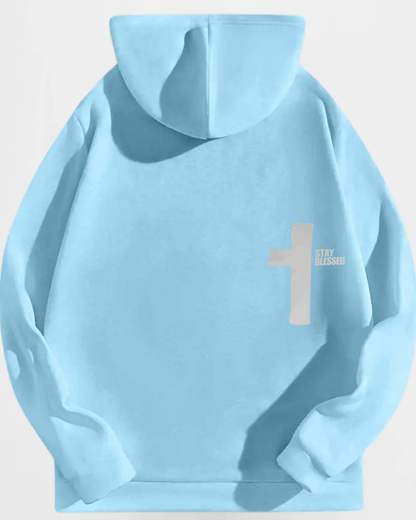 "Jesus Loves Me" Hoodie in Light Blue - JT Motiv